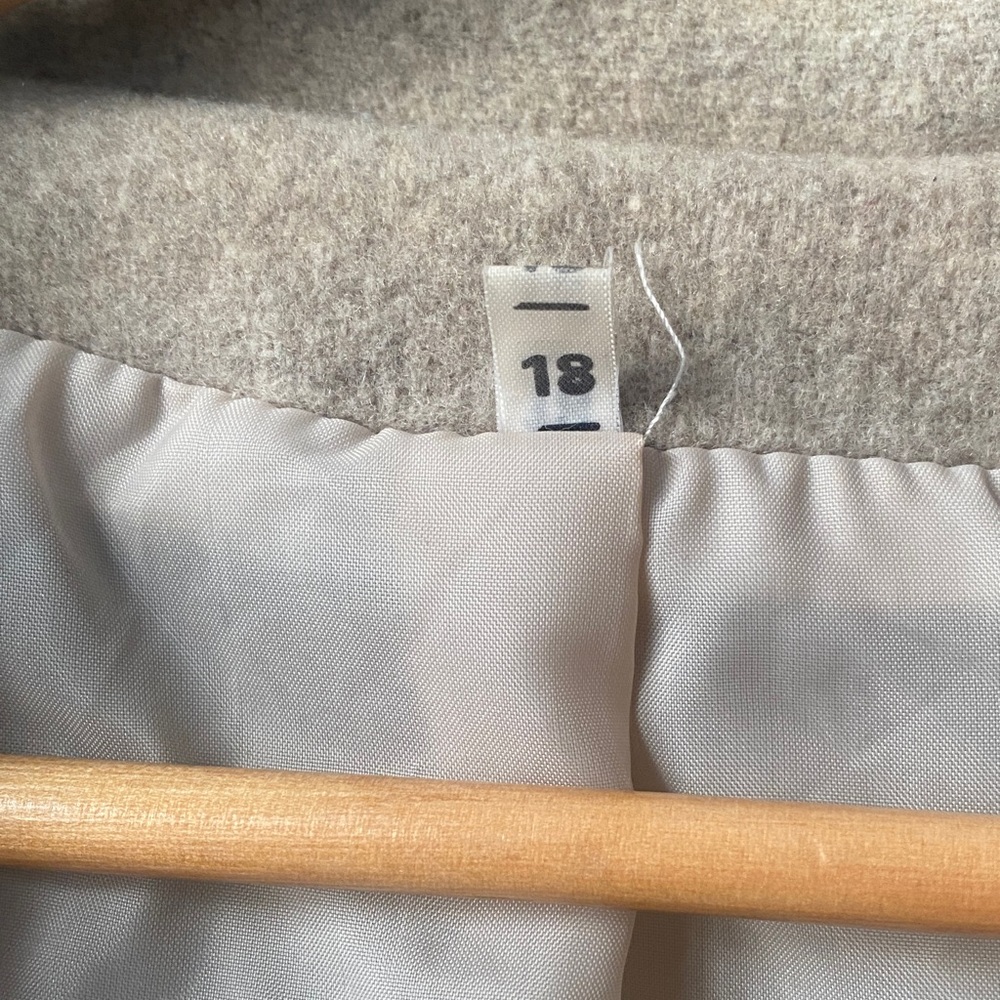 Classic Beige Women's Pea Coat - Picture 4 of 7